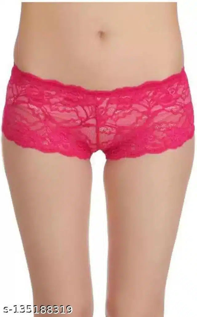 Net Briefs for Women (Pink, 5XL)